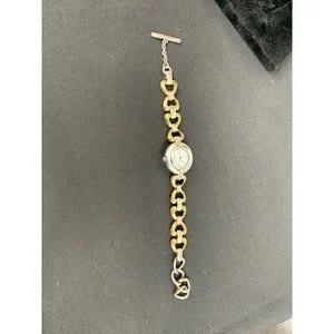 Brighton Lyon Watch Silver and Gold Tone Reversible Band 7\